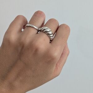 Baguette ring sterling silver 925